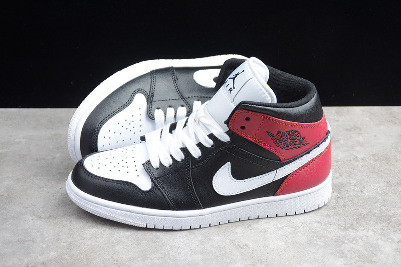 Jordan 1 Mid Black Noble Red BQ6472-016