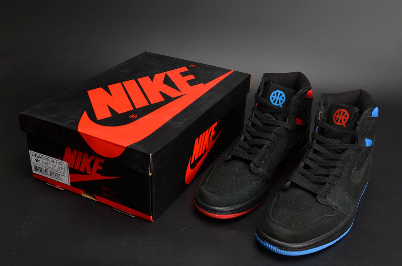Air Jordan 1 Retro High OG “Quai 54” Black/Italy Blue-University Red mens AH1040-054