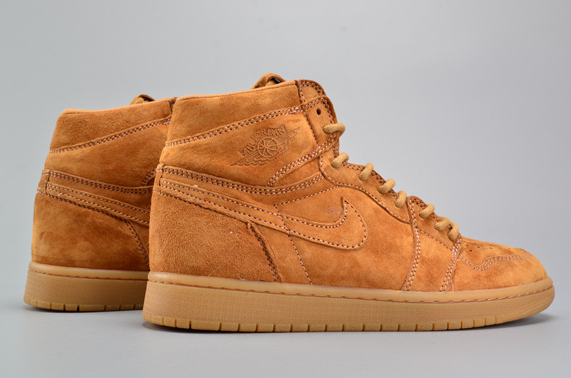 Air Jordan 1 Retro High OG “Wheat” Golden Harvest/Elemental Gold mens 555088-710