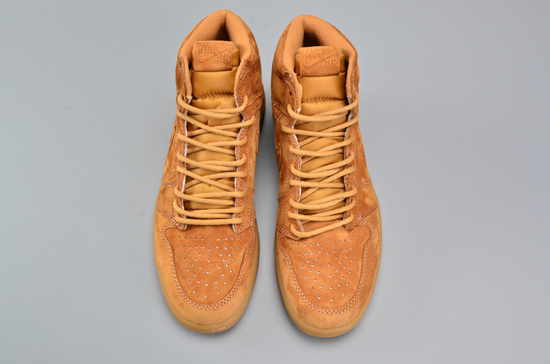 Air Jordan 1 Retro High OG “Wheat” Golden Harvest/Elemental Gold mens 555088-710