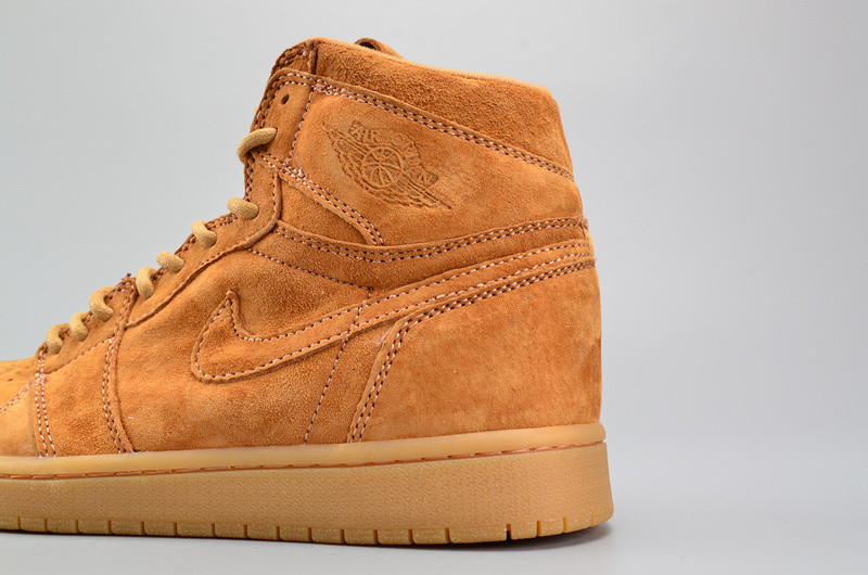 Air Jordan 1 Retro High OG “Wheat” Golden Harvest/Elemental Gold mens 555088-710