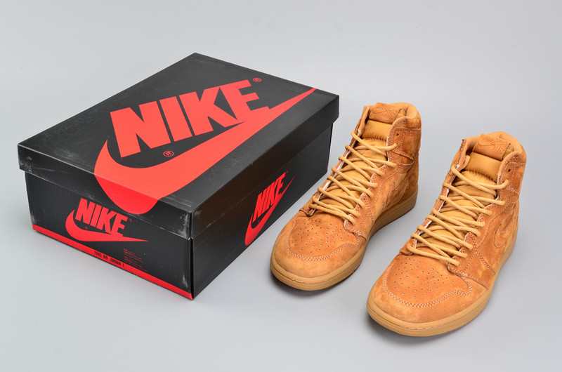 Air Jordan 1 Retro High OG “Wheat” Golden Harvest/Elemental Gold mens 555088-710