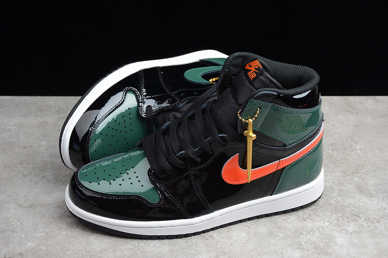 SoleFly x Air Jordan 1 Retro High OG Black/Team Orange-Fir AV3905-038