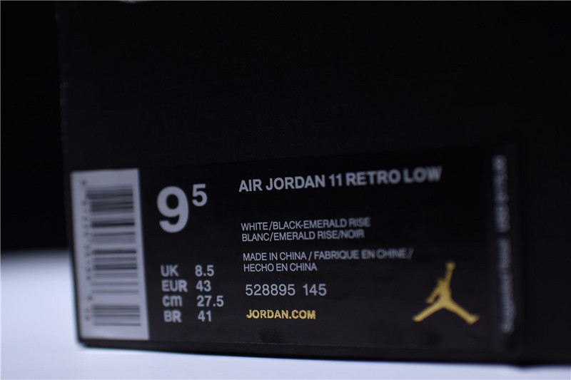 Air Jordan 11 Retro Low "Emerald" 528895-145