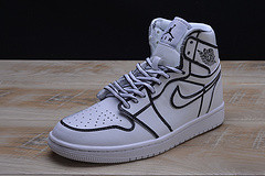 Nike Air Jordan 1 Retro “Comic 3D Pencil” White Hand-Painted MENS AA4724-110